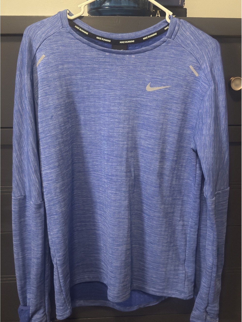 Nike Long Sleeve Athletic Shirt Blue Size Medium